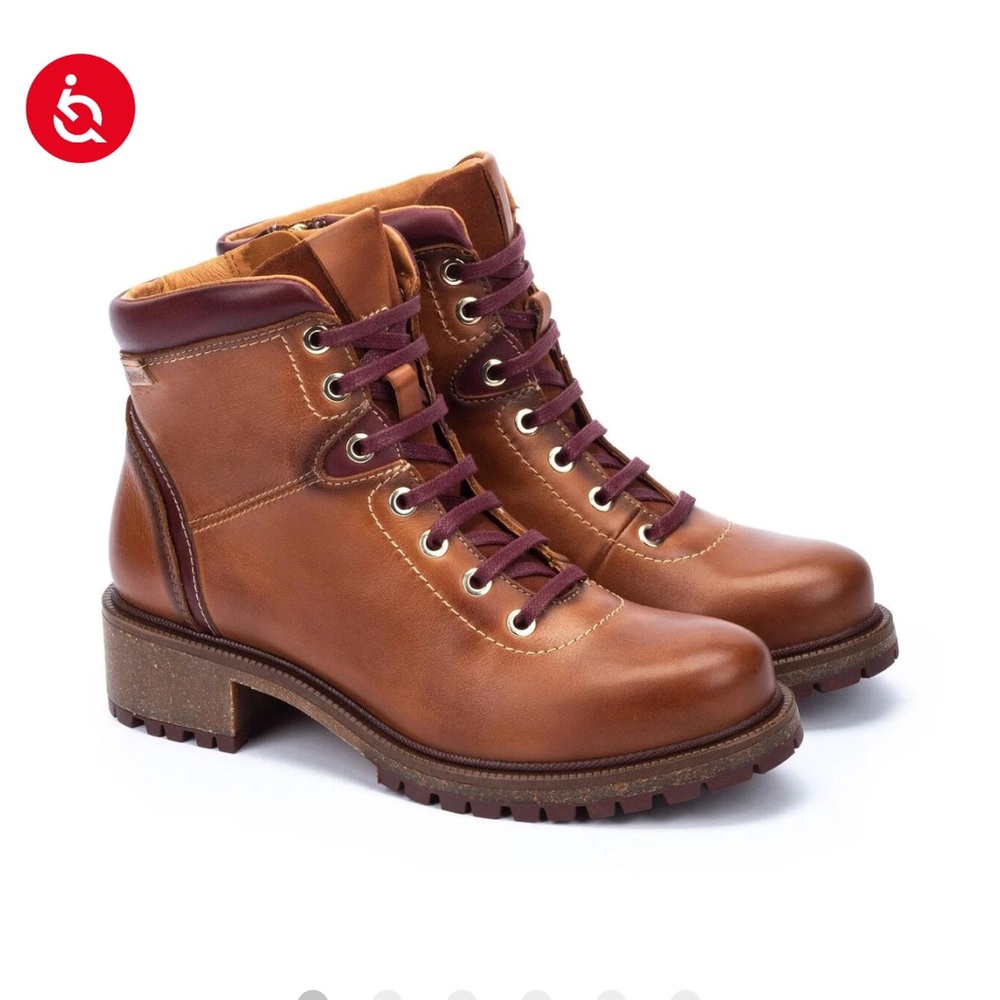 ⭐️ Pikolinos Aspe Lace-Up Ankle Boots Brandy